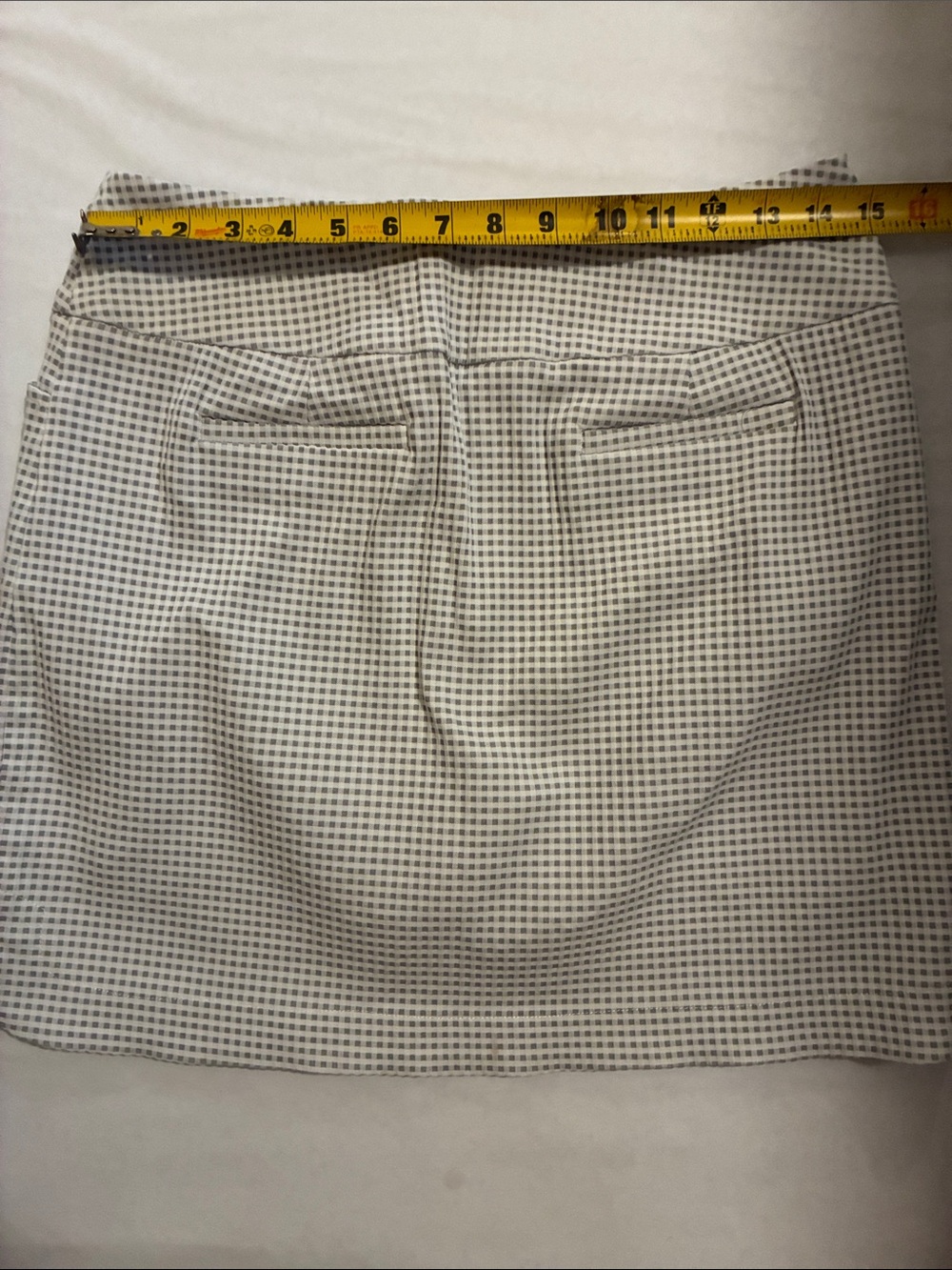 Classic Black-and-White Check Pencil Skort - Picture 6 of 7